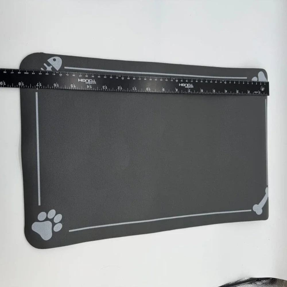 Pet Feeding Mat‎ Non-Slip Dog Cat Placemat gray absorbent quick dry non slip
